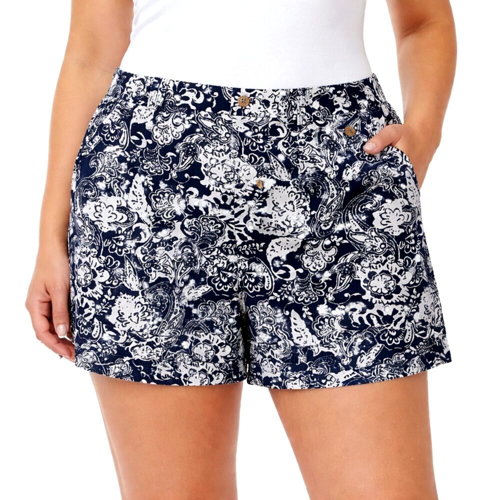 Lauren Ralph Lauren Shorts Size 14 Stretch Floral Paisley LIKE NEW